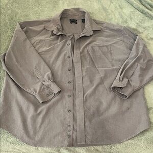 Van Heusen  Wrinkle free Stain Shield Gray Button-Up Shirt
